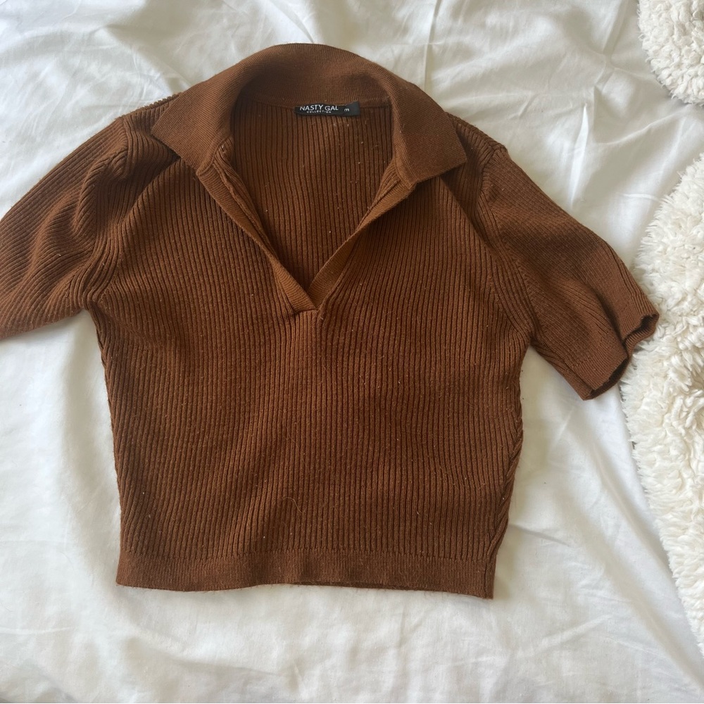 Brown nasty gal lounge set